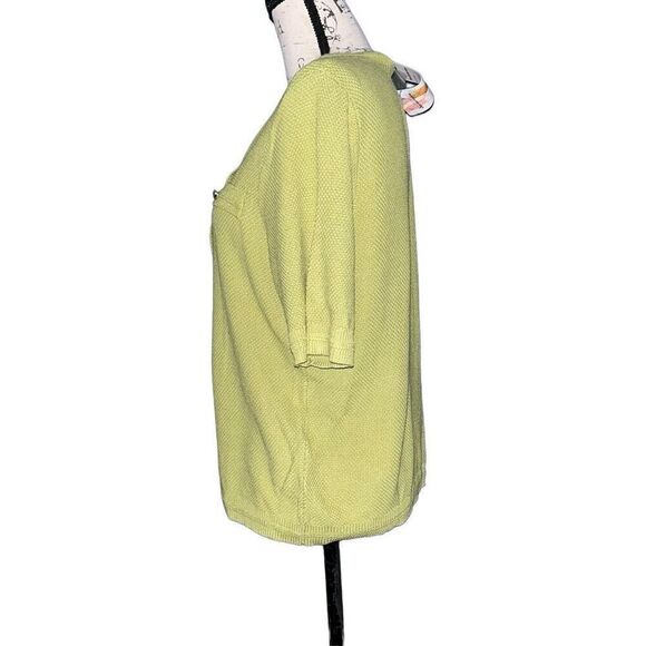 Pretty Garden Short Sleeve Crew Neck Ribbed Knit Blouse Top Cardigans small NWT - Picture 4 of 8